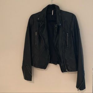 Free People Faux-Leather Jacket size 4
